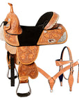 Hilason Western Horse Saddle Treeless American Leather Trail Barrel Tack