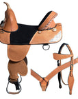 Hilason Western Horse Saddle Treeless American Leather Trail Barrel Tack