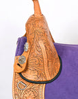 HILASON Western Horse American Leather Saddle Treeless Trail Barrel Tan With Tack Set