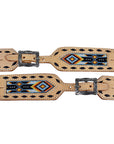 Hilason Western Cowboy Cowgirl Heavy Duty Genuine Leather Slobber Straps Black