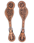 Hilason Western Cowboy Cowgirl Heavy Duty Genuine Leather Slobber Straps Black