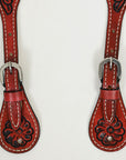 Hilason Western Cowboy Cowgirl Heavy Duty Genuine Leather Slobber Straps Black