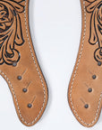 Hilason Western Cowboy Cowgirl Heavy Duty Genuine Leather Slobber Straps Black