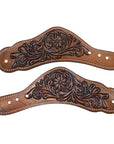 Hilason Western Cowboy Cowgirl Heavy Duty Genuine Leather Slobber Straps Black
