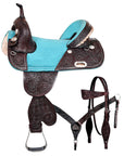 Hilason Western Horse Treeless Trail Barrel American Lather Saddle