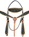Western Horse Headstall Breast Collar Set Tack American Leather Hilason