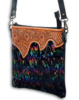 American Darling Crossbody Hair On Genuine Leather women bag western handbag purse