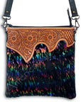 American Darling Crossbody Hair On Genuine Leather women bag western handbag purse