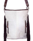 American Darling Messenger Hand Tooled Hair On Genuine Leather Women Bag Western Handbag Purse