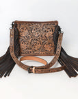 American Darling Messenger Hand Tooled Genuine Leather Women Bag Western Handbag Purse