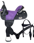 15 In Hilason Western Horse Saddle American Leather Trail Barrel Racing