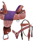 Western Horse Saddle Hilason American Leather Trail Barrel Racing