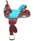 Hilason Western Horse Treeless American Lather Trail Barrel Saddle