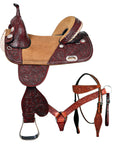 Hilason Western Horse American Leather Trail Barrel Racing Saddle