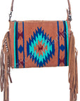 ADBG341 American Darling Saddle Blanket Genuine Leather Women Bag Western Handbag Purse