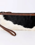 American Darling ADBG344BRW Wristlet Hair On Genuine Leather Women Bag Western Handbag Purse