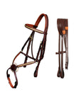 ExionPro Brass Clincher Figure 8 Bridle with Rubber Reins