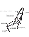 ExionPro SS Clincher Figure 8 Bridle with Rubber Reins
