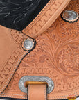 Hilason Western Horse Barrel Racing Trail Pleasure Tan American Leather Saddle