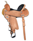 Hilason Western Horse Barrel Racing Trail Pleasure Tan American Leather Saddle