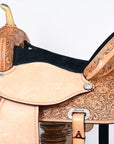 Western Horse Saddle Hilason In American Leather Flex Tree Barrel Trail