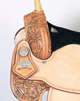 Western Horse Saddle Hilason In American Leather Flex Tree Barrel Trail