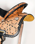 Hilason Western Horse Barrel Racing Trail Pleasure Oiled American Leather Saddle