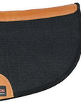 32X32 Hilason Western Contoured Horse Saddle Pad Wool Felt Round Black