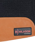 32X32 Hilason Western Contoured Horse Saddle Pad Wool Felt Round Black