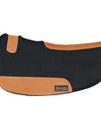 32X32 Hilason Western Contoured Horse Saddle Pad Wool Felt Round Black