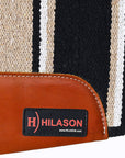 32X32 Hilason Western Contoured Horse Saddle Pad Wool Felt Round Black