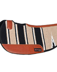 32X32 Hilason Western Contoured Horse Saddle Pad Wool Felt Round Black