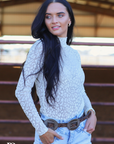 WHITE LEOPARD VELVET BURNOUT LAYERING TOP