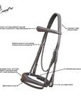 ExionPro Anatomical Dressage Bridle with Reins