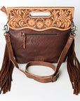 American Darling Clutch Hand Tooled Hair on Genuine Leather Western Women Bag Handbag Purse | Purses for Cute