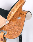 Western Horse Saddle American Leather Barrel Flex Tree Trail Hilason