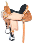 Western Horse Saddle American Leather Barrel Flex Tree Trail Hilason