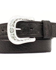 Nocona Western Leather Belt Mens Black Tooled Bullhide