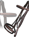 ExionPro Pressure Relief Crown Raised Padded Jumping Bridle with Reins