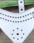 Large Leather Dog Harness Padded Genuine White Hilason