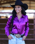 MAGENTA SATIN PERFORMANCE RODEO SHIRT