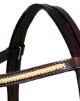 HILASON Western Horse Headstall American Leather Rawhide Bitless Rein