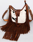 American Darling Hobo Hair On Genuine Leather Women Bag Western Handbag Purse