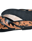 American Darling Hand Tooled Genuine Western Leather Sliper