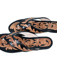 American Darling Hand Tooled Genuine Western Leather Sliper