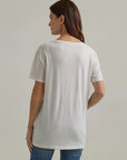 Women's Wrangler Western Graphic Boyfriend Tee in Marshmallow Cowboys
