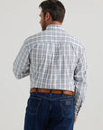 George Strait™ Long Sleeve Button Down- Steel Plaid