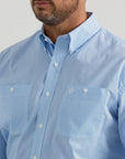 George Strait™ Long Sleeve Button Down-Marine Squares
