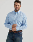 George Strait™ Long Sleeve Button Down-Marine Squares