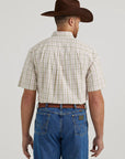 George Strait Short Sleeve Button Down Shirt -Grassy Plaid